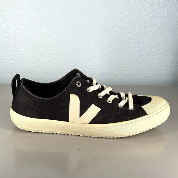 Veja Nova Canvas Low Top Black White Shoes Women's Size 10 Sneakers - Picture 9 of 16